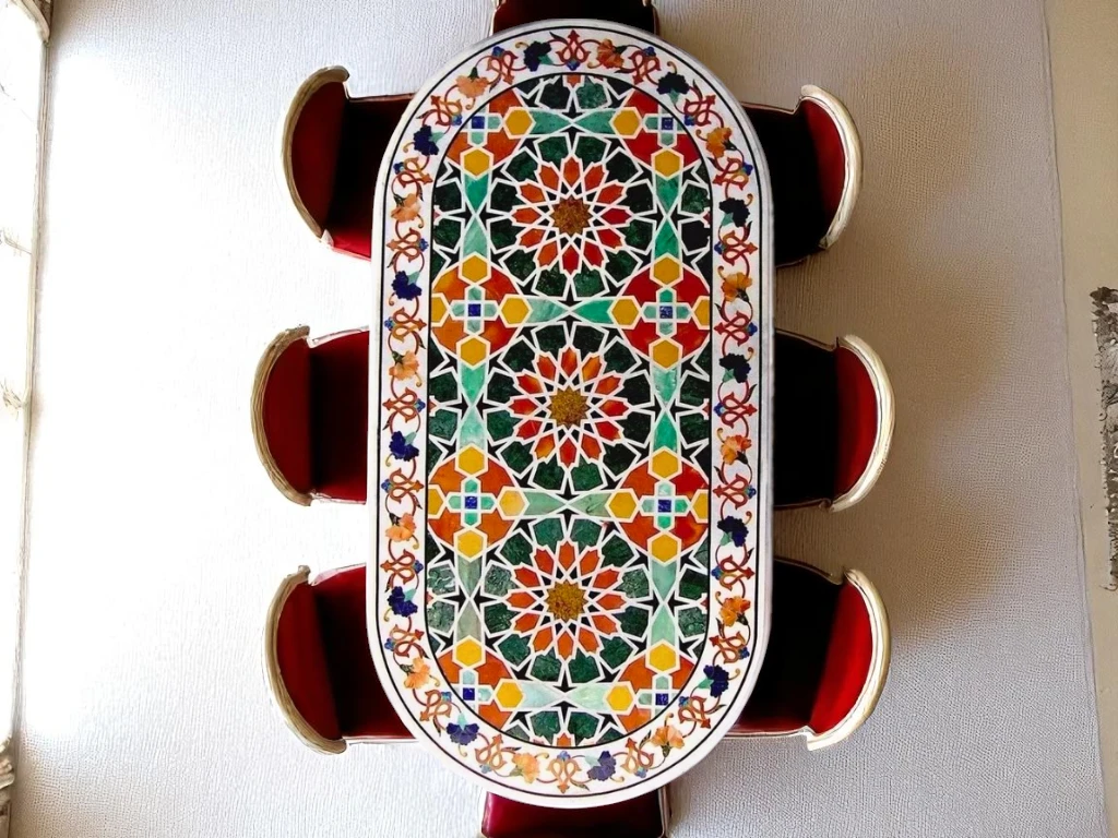 Rectangular Center Table with Rounded Edges : Free Shipping